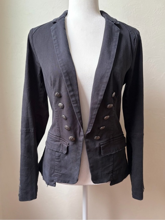 Free People Jackets & Blazers - Free People Black Military Button Blazer Jacket XS